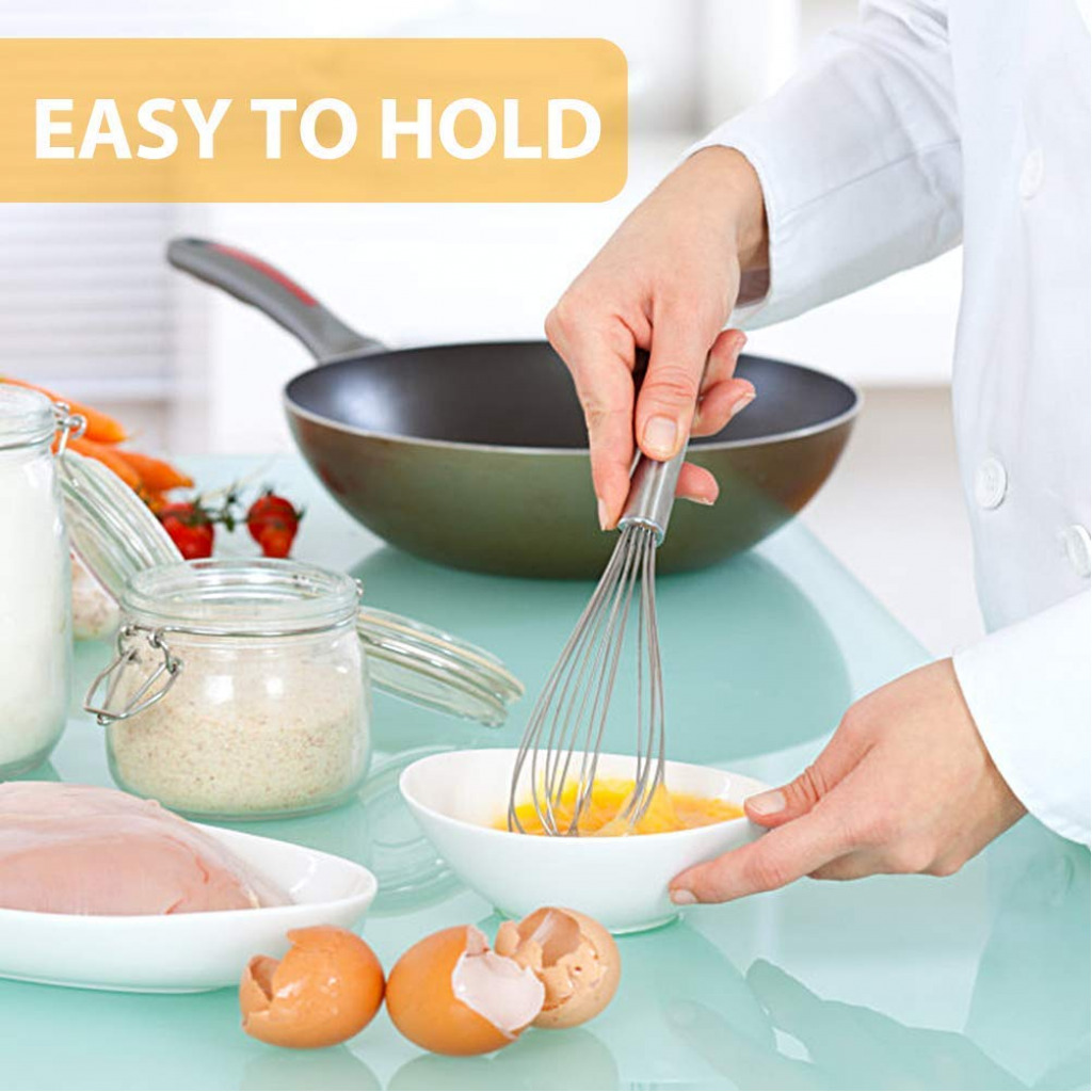Stainless Steel Balloon Wire Whisk for Blending, Durable Whisks for Cooking, Kitchen Utensils Wire Whisk for Stirring Egg Kitchen Utensils & Gadgets TilyExpress 8