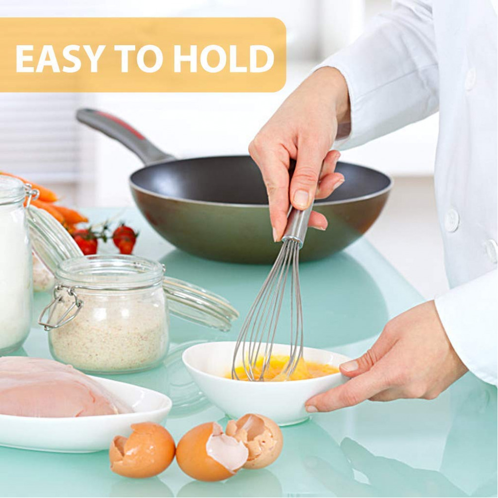 Stainless Steel Balloon Wire Whisk for Blending, Durable Whisks for Cooking, Kitchen Utensils Wire Whisk for Stirring Egg