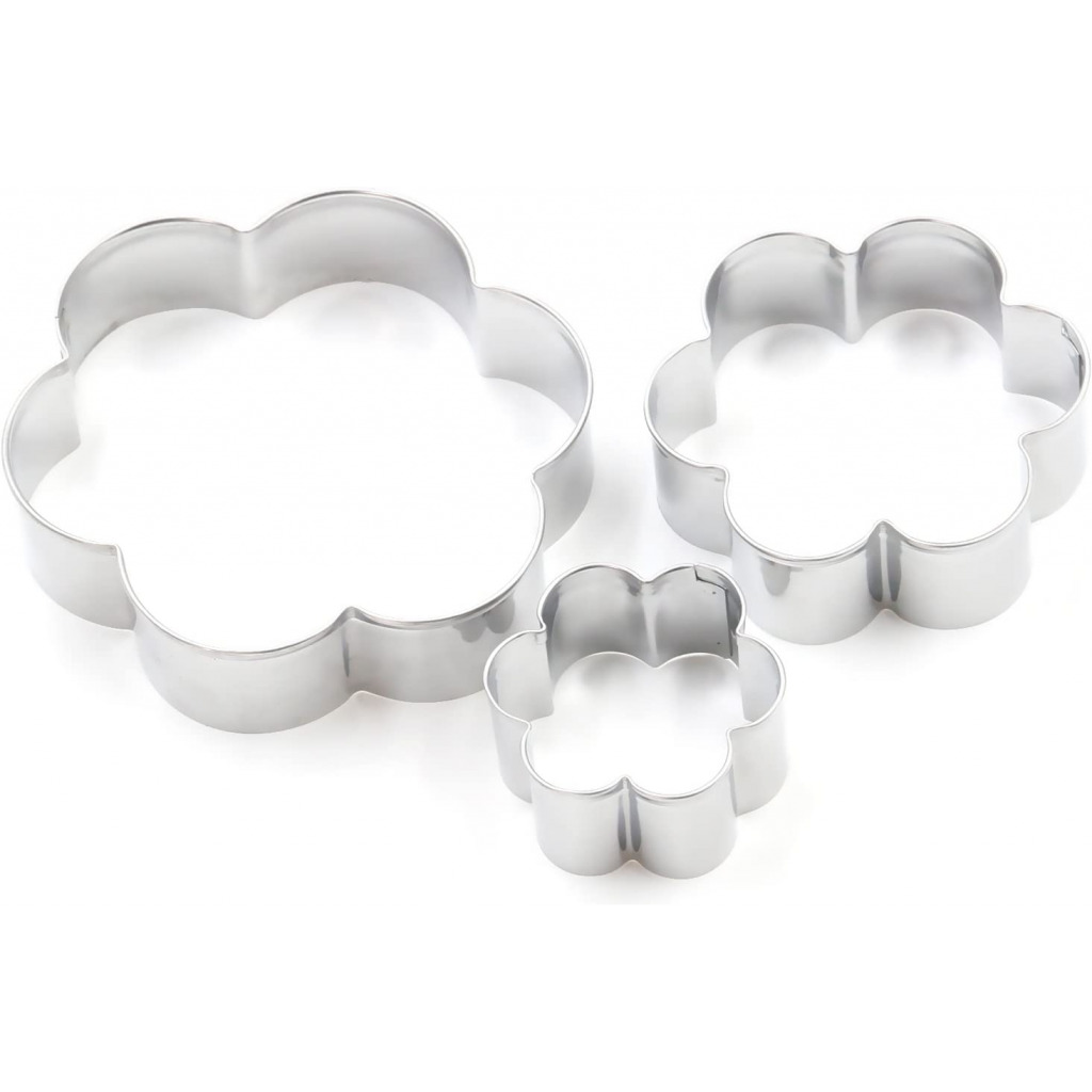 12 Stainless Steel Christmas Cookie Cutters – Stars, Circle, Heart, and Flower Shaped Cookies Cutter Set – Perfect Tools for Christmas Party Pastry and Baking Gift Baking & Cookie Sheets TilyExpress 5