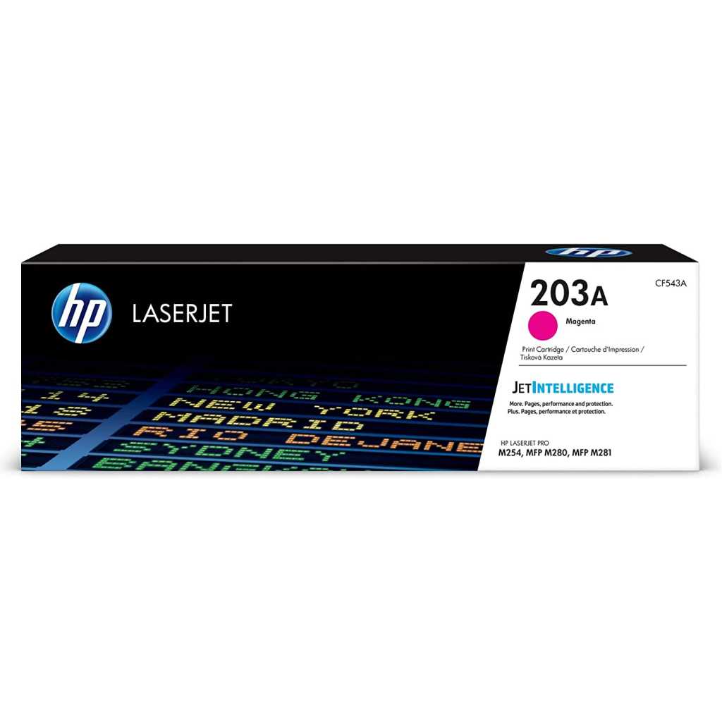 HP CF543A 203A Original LaserJet Toner Cartridge, Magenta, Single Pack