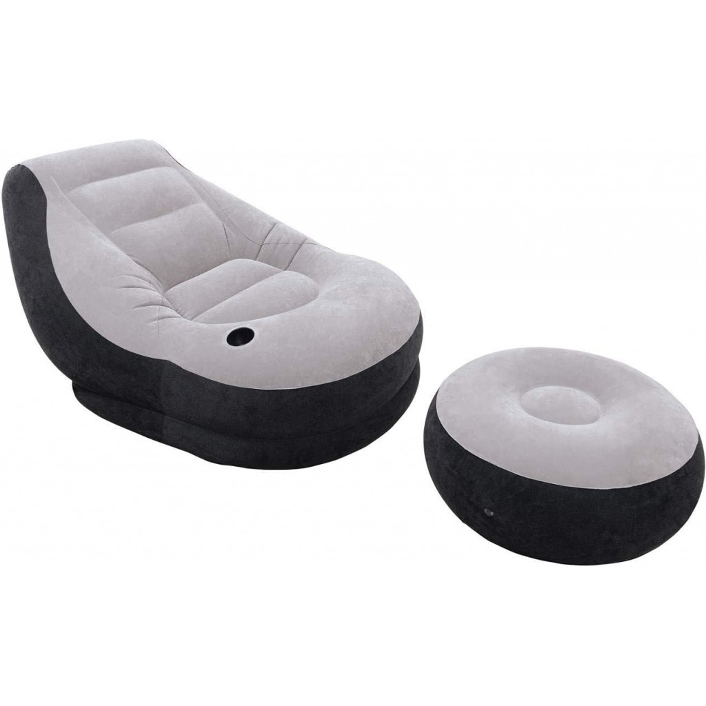 Inflatable Ultra Lounge Chair And Ottoman Set