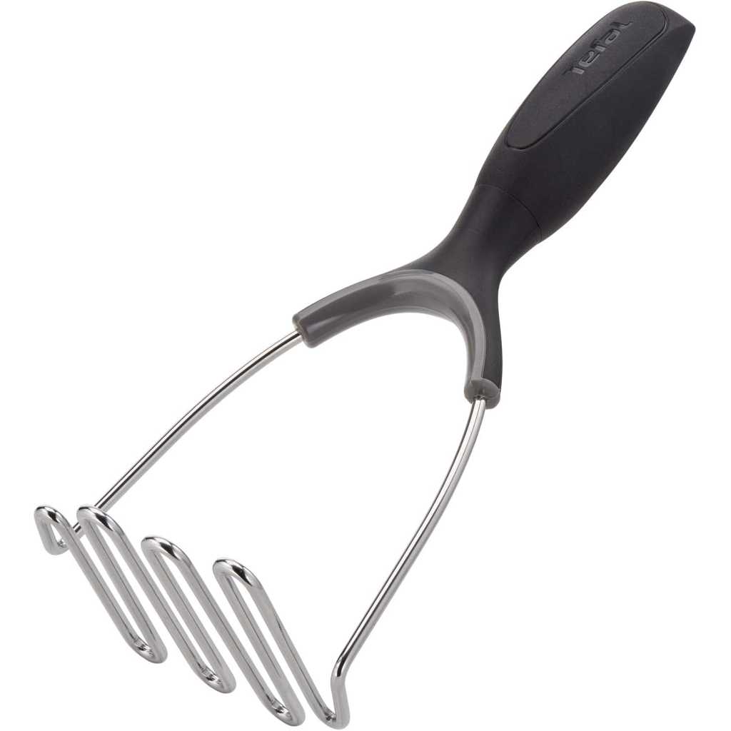 TEFAL Comfort Potato Masher, Plastic / Stainless Steel, Black, K1291214