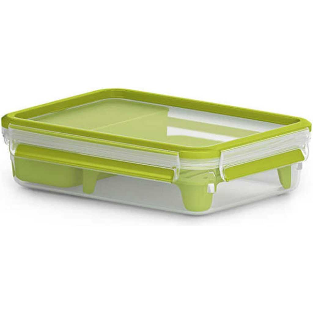 TEFAL Masterseal Food Keeper 1.2 Litre Brunch Box, Green, Plastic, K3100312