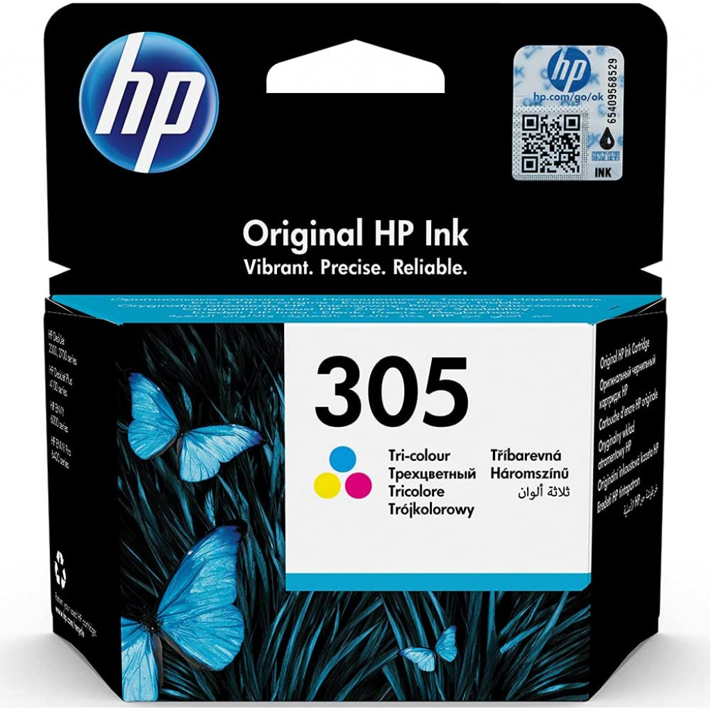 HP 305 Tri-color Original Ink Cartridge | Works with HP DeskJet 2700, 2730, 4100 Printers Inkjet Printer Ink TilyExpress