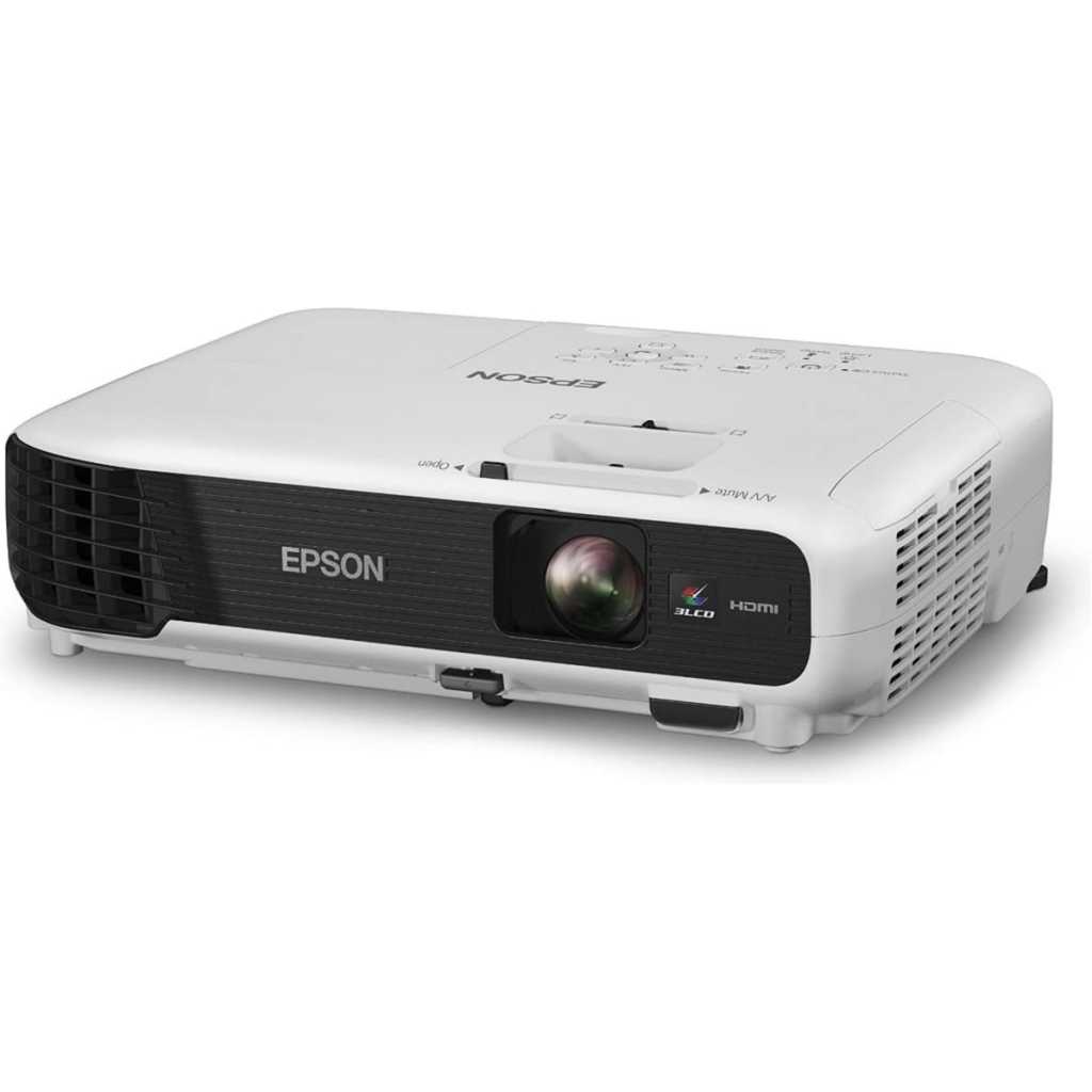 Epson EB-S04 Portable Versatile Projector (SVGA, 3LCD, 15000:1 Contrast, 3000 Lumens, 10,000 Hour Lamp Life) - White