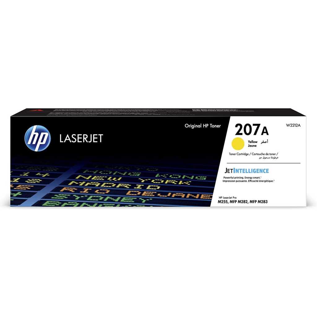 HP W2212A 207A Original LaserJet Toner Cartridge, Yellow, Single Pack