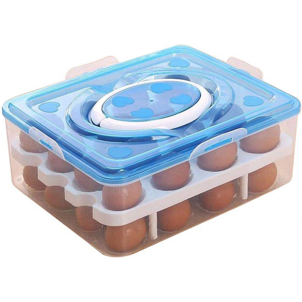 Supreme Mall Double Layer 32 Eggs Storage Box (Multicolour) Egg Trays TilyExpress 5