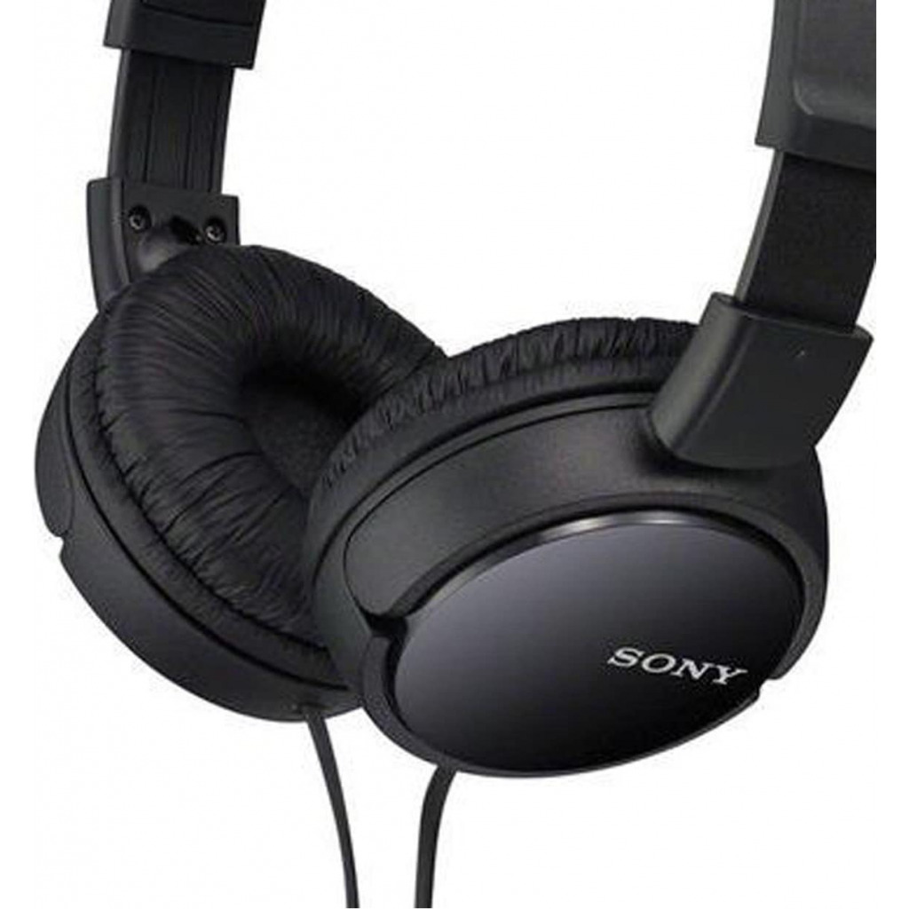 Sony ZX Series Wired On-Ear Headphones with Mic, Black MDR-ZX110AP