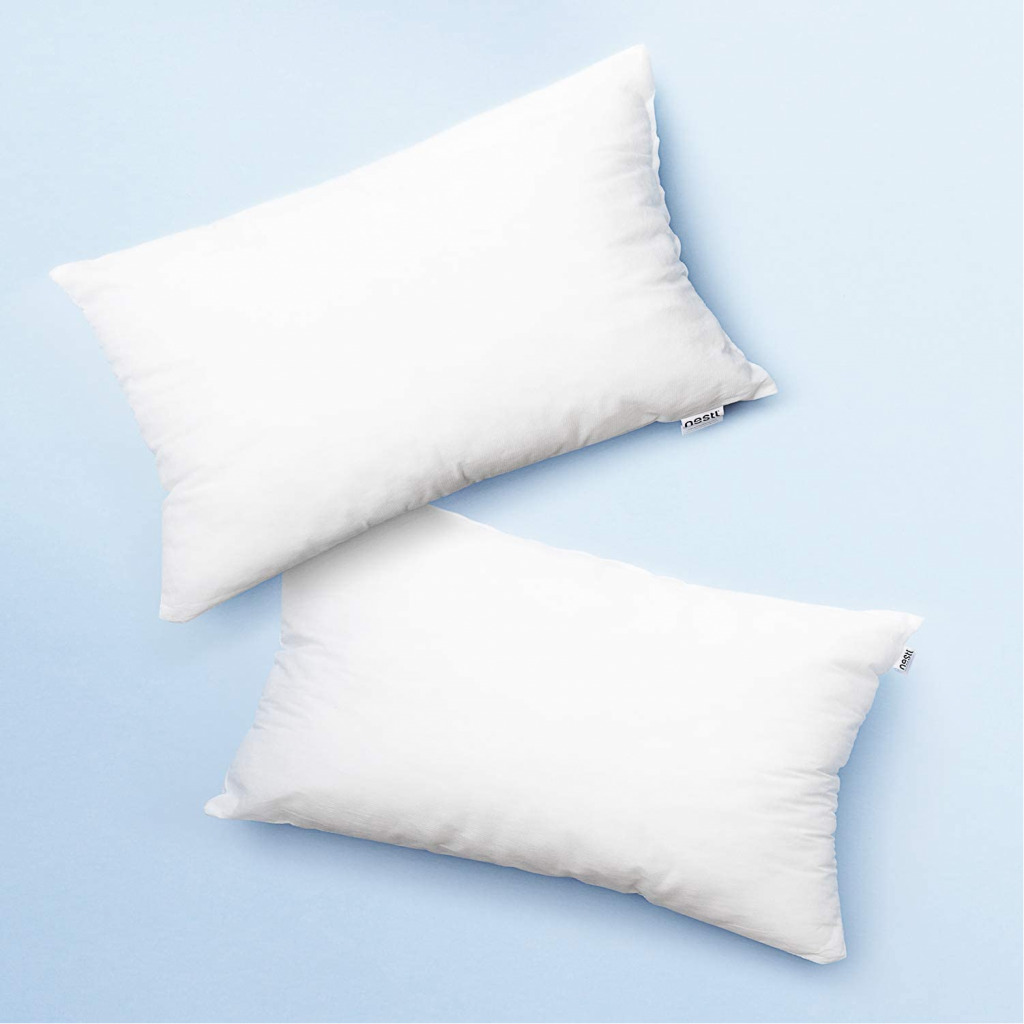 Set of 2 Rectangular Fibre Pillows - White