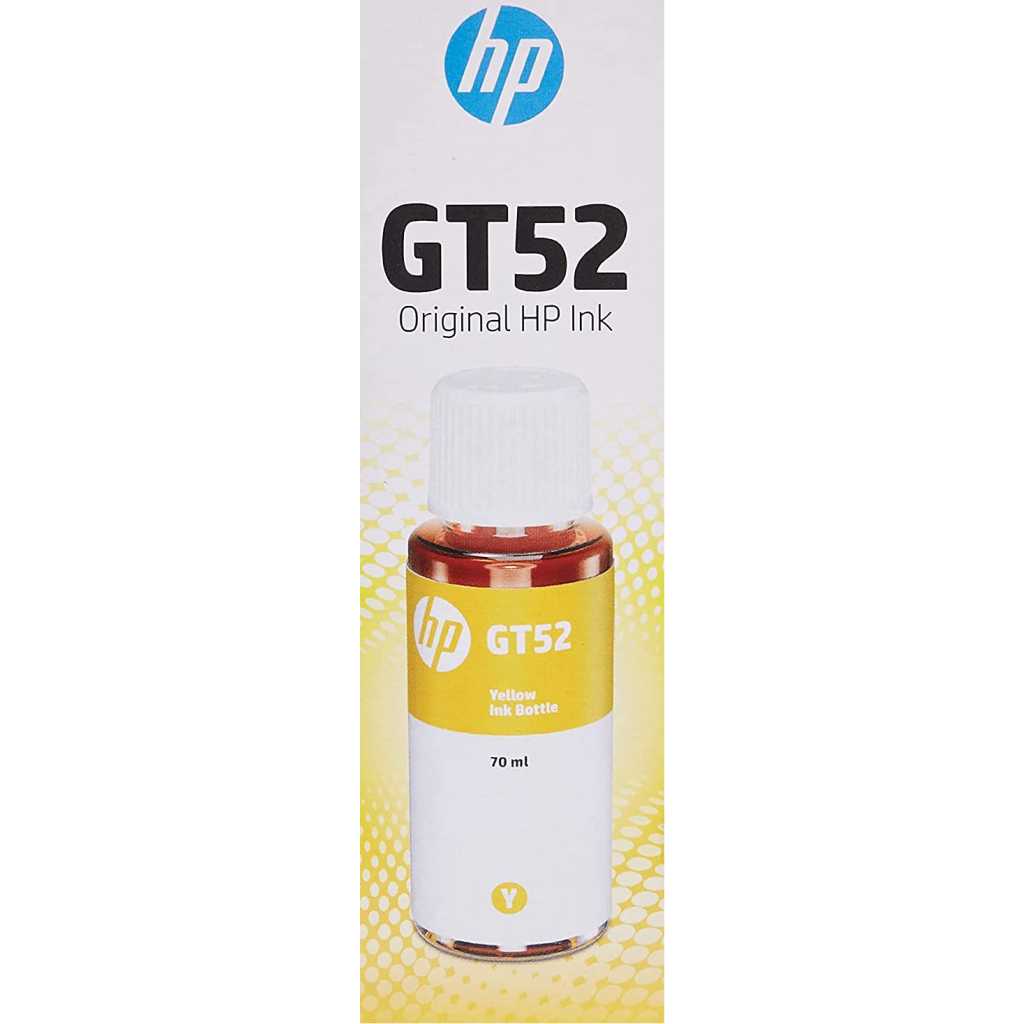 HP GT52 Yellow Original Ink Cartridge | Works with HP Ink Tank Wireless 400 series, HP Smart Tank 500/600 series Printers