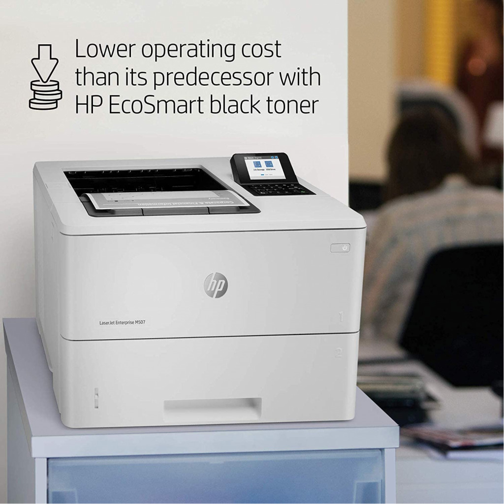 HP LaserJet Enterprise M507dn Monochrome Printer with built-in Ethernet & 2-sided printing