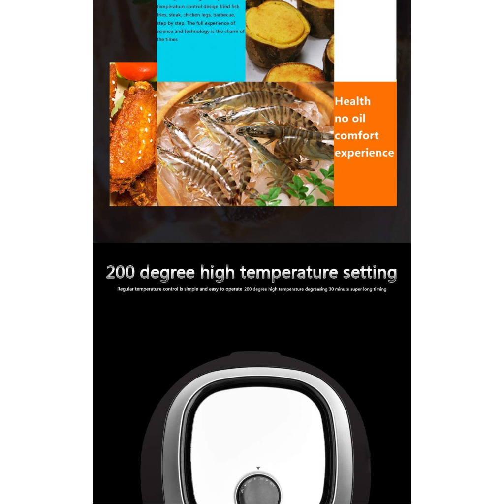 Dsp 5L Electric Hot Grill & Air Fryer In Oven Cooker -White.