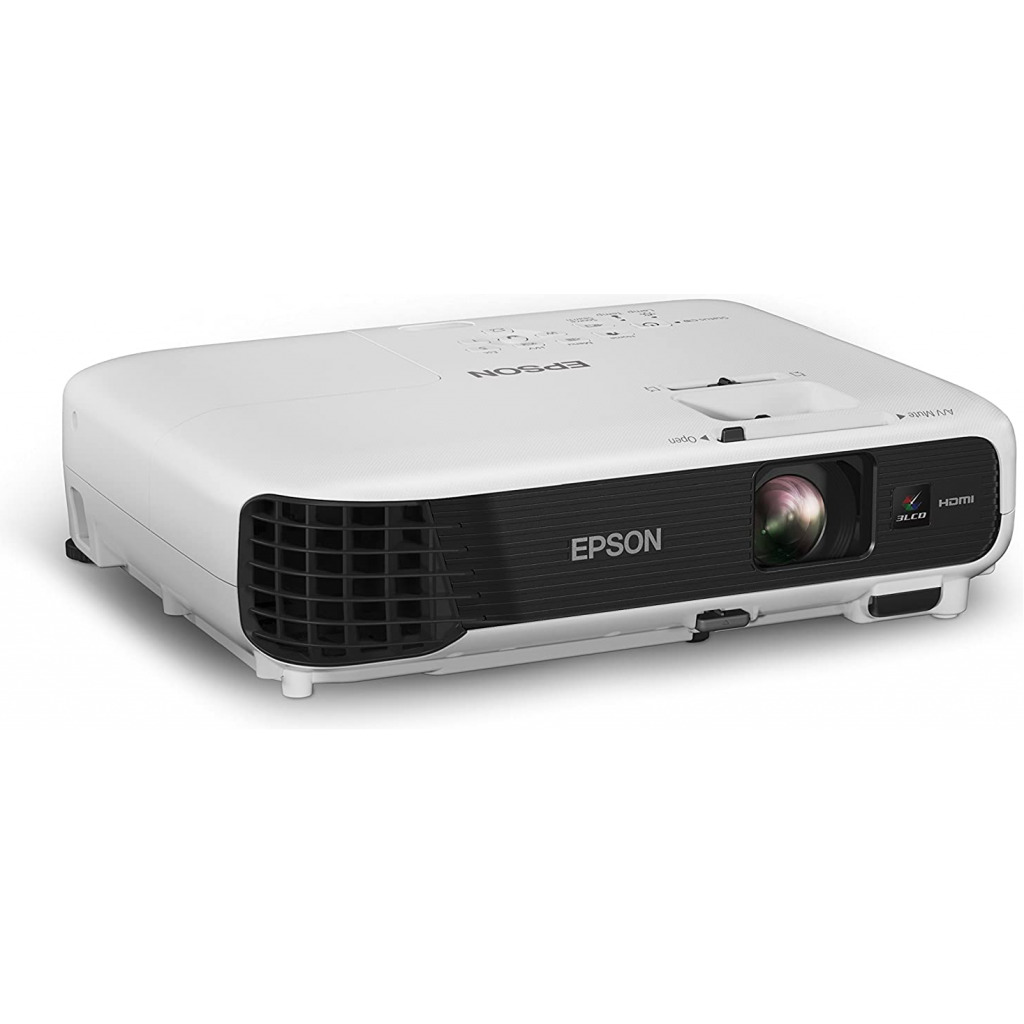 Epson EB-S04 Portable Versatile Projector (SVGA, 3LCD, 15000:1 Contrast, 3000 Lumens, 10,000 Hour Lamp Life) - White