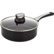 TEFAL Expertise 24 cm Saute Cooking Pan with Lid, Black, Aluminium, C6203272. ( All Heat Sources including Induction)