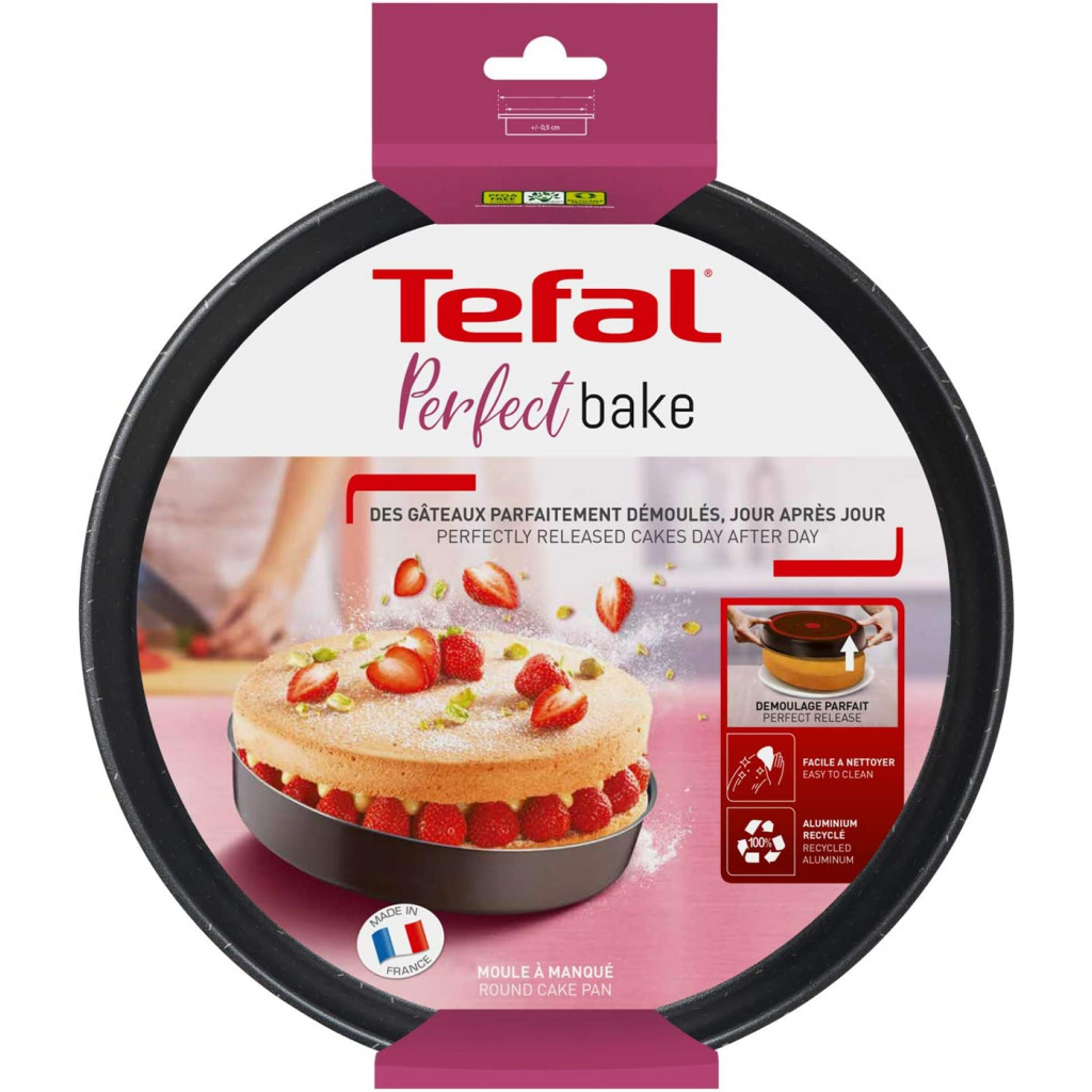 Tefal J5549702 Perfect Bake Non-Stick Cake Mold, 26 cm, Brown, Aluminum