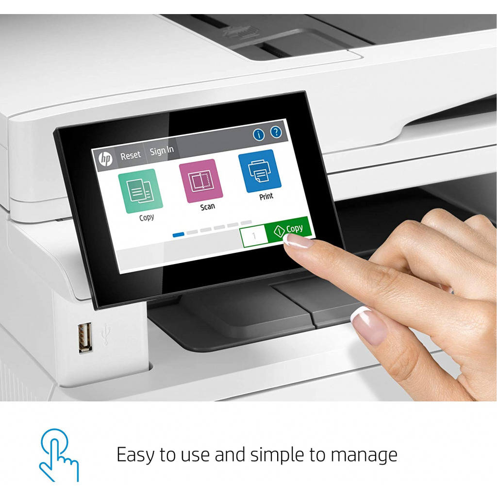 HP LaserJet Enterprise MFP M430f Monochrome All-in-One Printer with integrated Ethernet and duplex printing