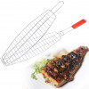 Supreme Stainless Steel BBQ Barbeque Fish Grill Net Basket, Standard, Silver