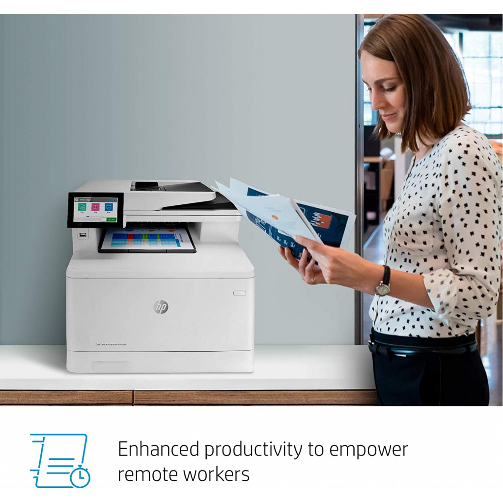 HP Color LaserJet Enterprise M480f Multifunction Duplex Printer - White