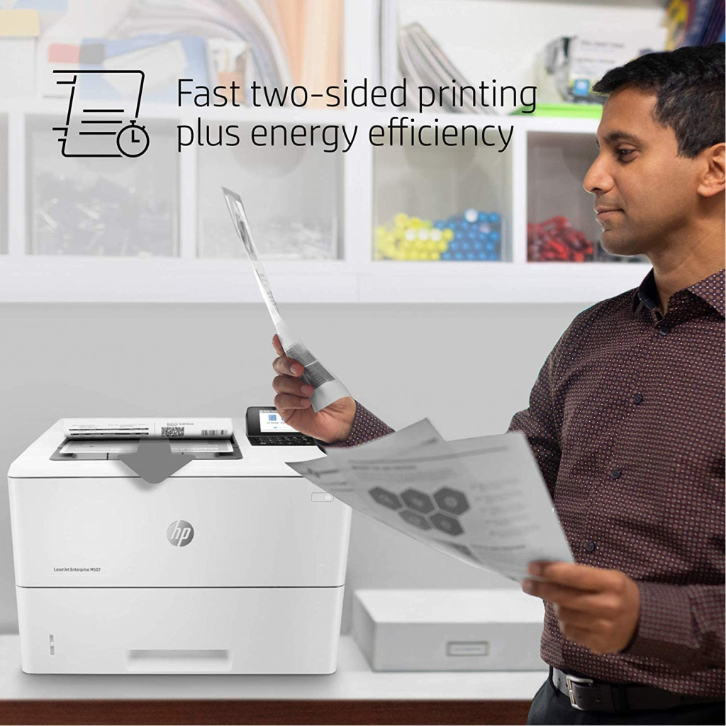 HP LaserJet Enterprise M507dn Monochrome Printer with built-in Ethernet & 2-sided printing