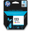 HP 123 Tri-color Original Ink Cartridge| Works with HP DeskJet 2130, 2620, 2630, 2632, 3639 Printers