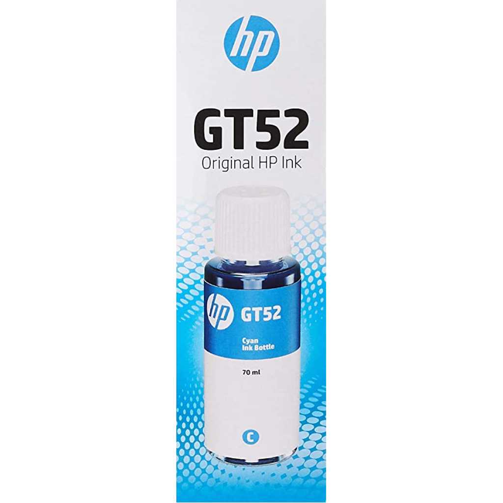 HP GT52 Cyan Original Ink Cartridge | Works with HP Ink Tank Wireless 400 series, HP Smart Tank 500/600 series Printers