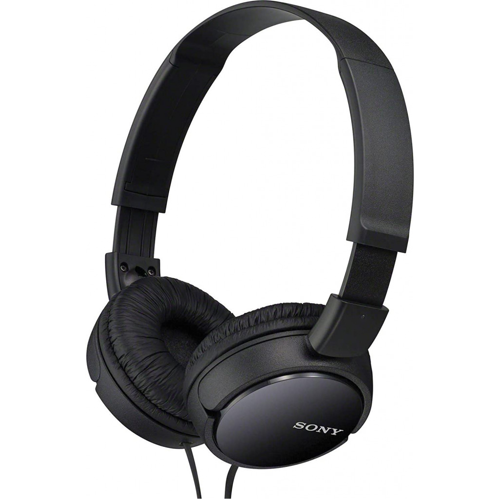 Sony ZX Series Wired On-Ear Headphones with Mic, Black MDR-ZX110AP