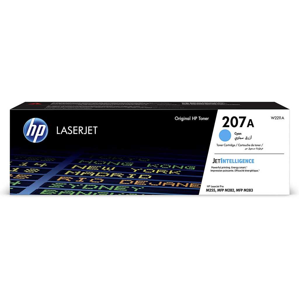 HP W2211A 207A Original LaserJet Toner Cartridge, Cyan, Single Pack