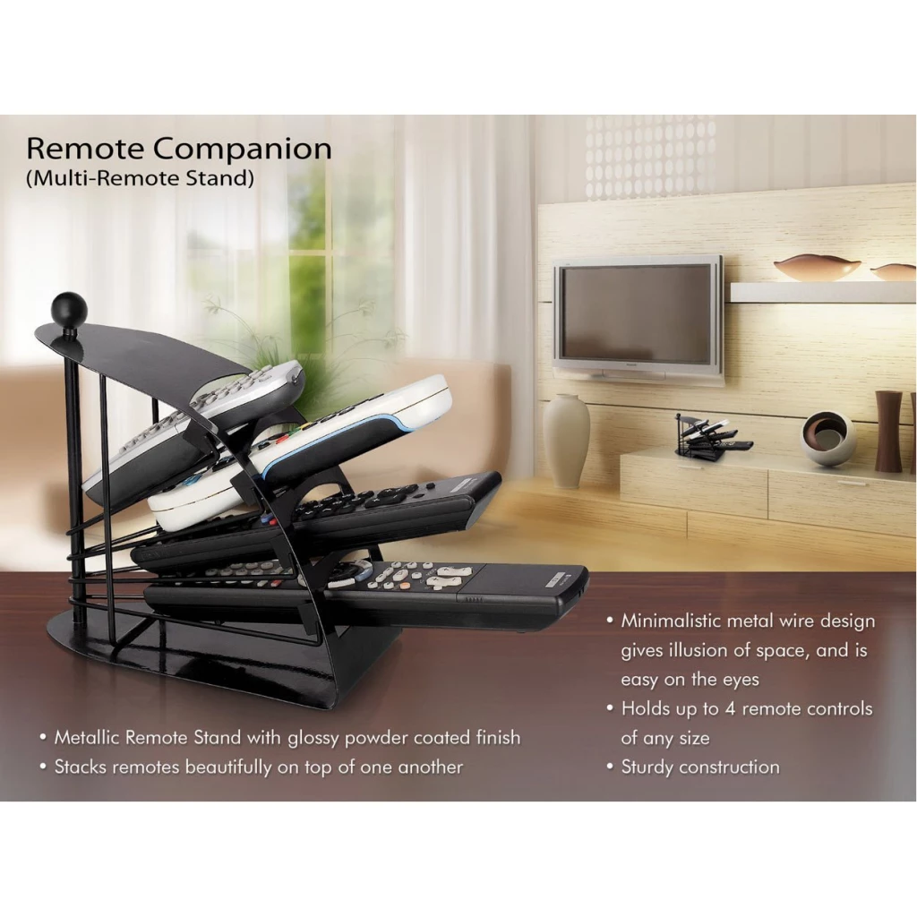 Remote Stand Stand/Organiser/Rack for TV – Black Remote Controls TilyExpress 14