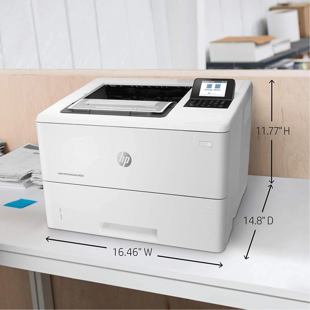 HP LaserJet Enterprise M507dn Monochrome Printer with built-in Ethernet & 2-sided printing