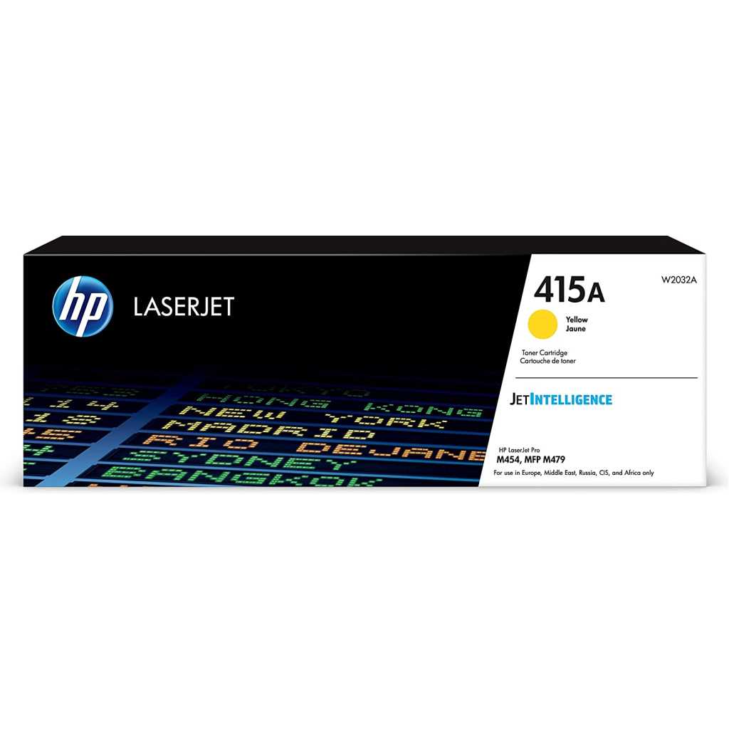 HP 415A Original Laserjet Toner Cartridge, Yellow, Single Pack