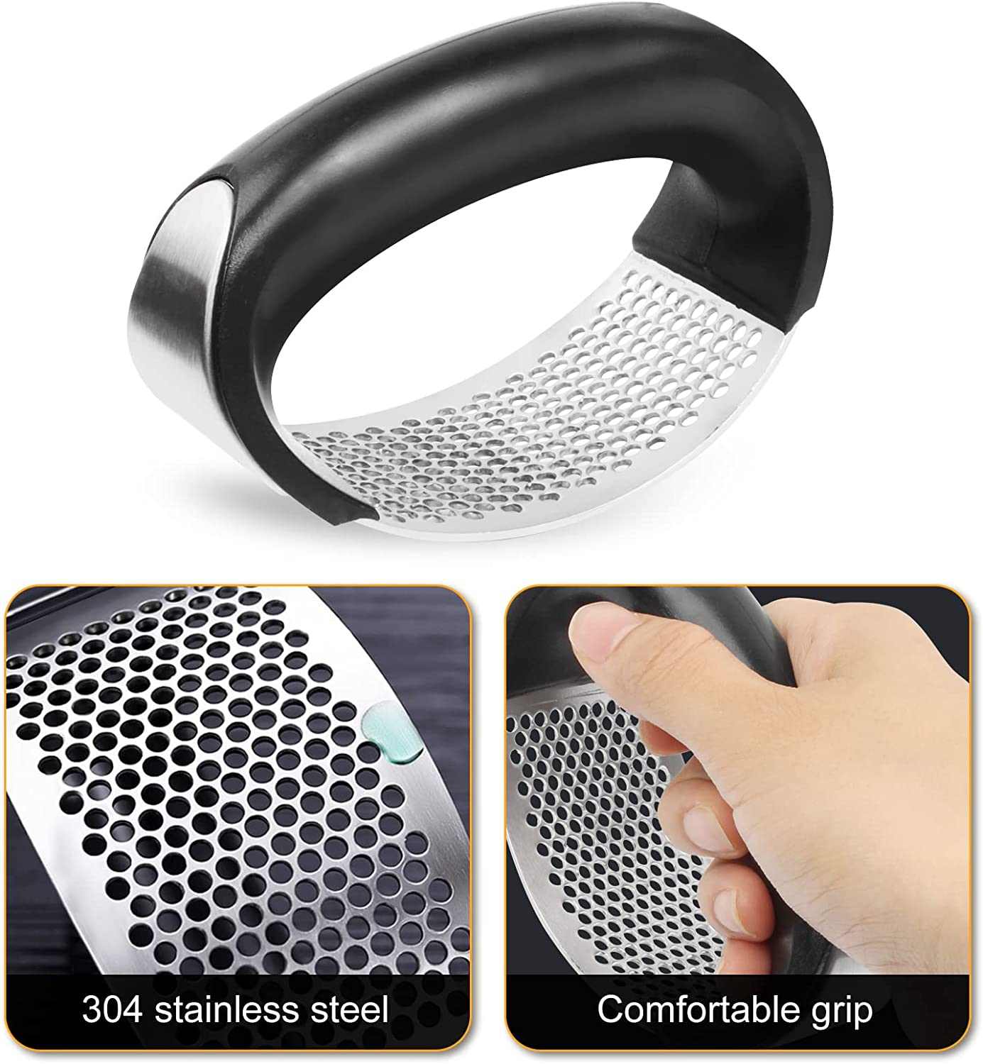 Dropship Garlic Press Rocker; Stainless Steel Garlic Crusher Chopper Mincer  Squeezer to Sell Online at a Lower Price