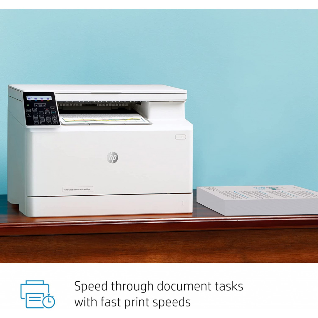 HP Color LaserJet Pro M182nw Wireless All-in-One Laser Printer, Remote Mobile Print, Scan and Copy, Works with Alexa