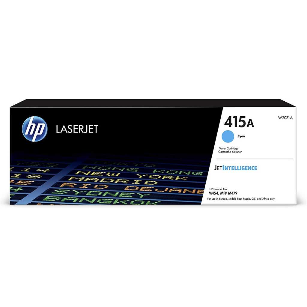 HP 415A - Cyan - original - LaserJet - toner cartridge - for Color LaserJet Pro M454, MFP M479