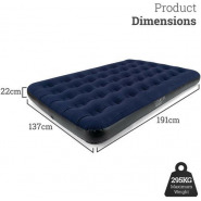 Comfort Quest 5×6 Double Air Bed Inflatable Camping Mattress – Navy Blue Mattresses TilyExpress