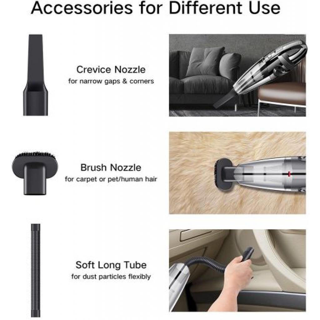 Portable Auto Home, Car Vacuum Cleaner Dust Busters , Hand Vacuum Cordless Rechargeable Low Noise Wet and Dry Use -Black Car Cleaners TilyExpress 2