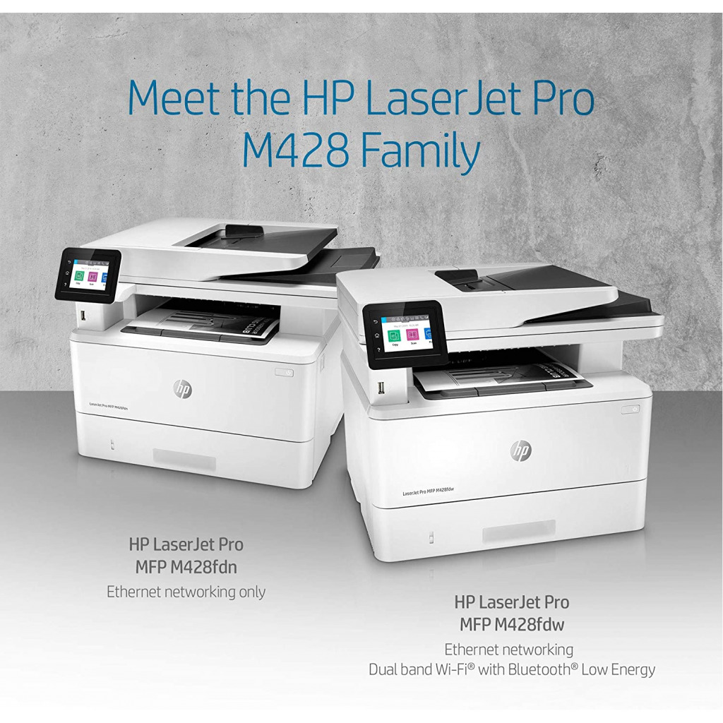 HP LaserJet Pro MFP M428fdn Monochrome All-in-One Printer with built-in Ethernet & 2-sided printing, (W1A29A)