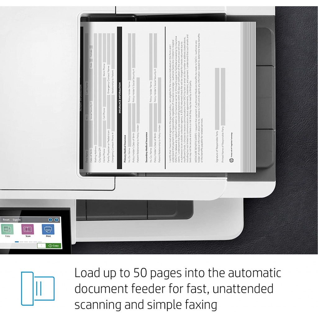 HP LaserJet Enterprise MFP M430f Monochrome All-in-One Printer with integrated Ethernet and duplex printing