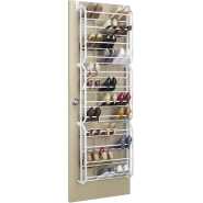 Metal Over The Door 36 Pairs Shoe Rack - White