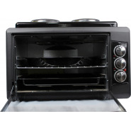 Blueflame BF-0725 Mini Oven With 2 Hot Plates, 50 Litres – Black Microwave Ovens TilyExpress
