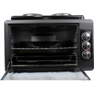 Blueflame BF-0125 Mini Oven With 2 Hot Plates, 40 Litres – Black Microwave Ovens TilyExpress