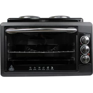 Blueflame BF-0725 Mini Oven With 2 Hot Plates, 50 Litres - Black
