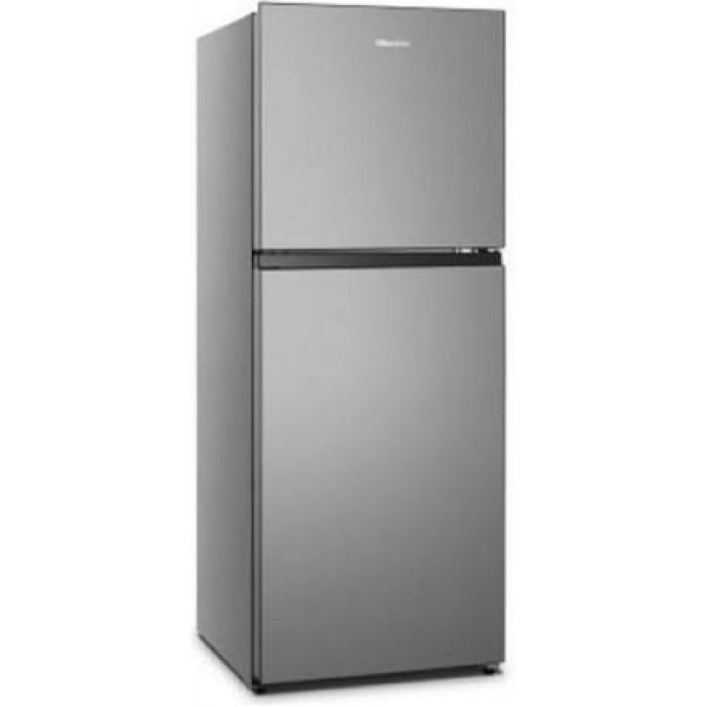 Hisense 266 - Litre Fridge RT266N4DGN; Double Door Top Mount Freezer Frost Free Refrigerator - Silver