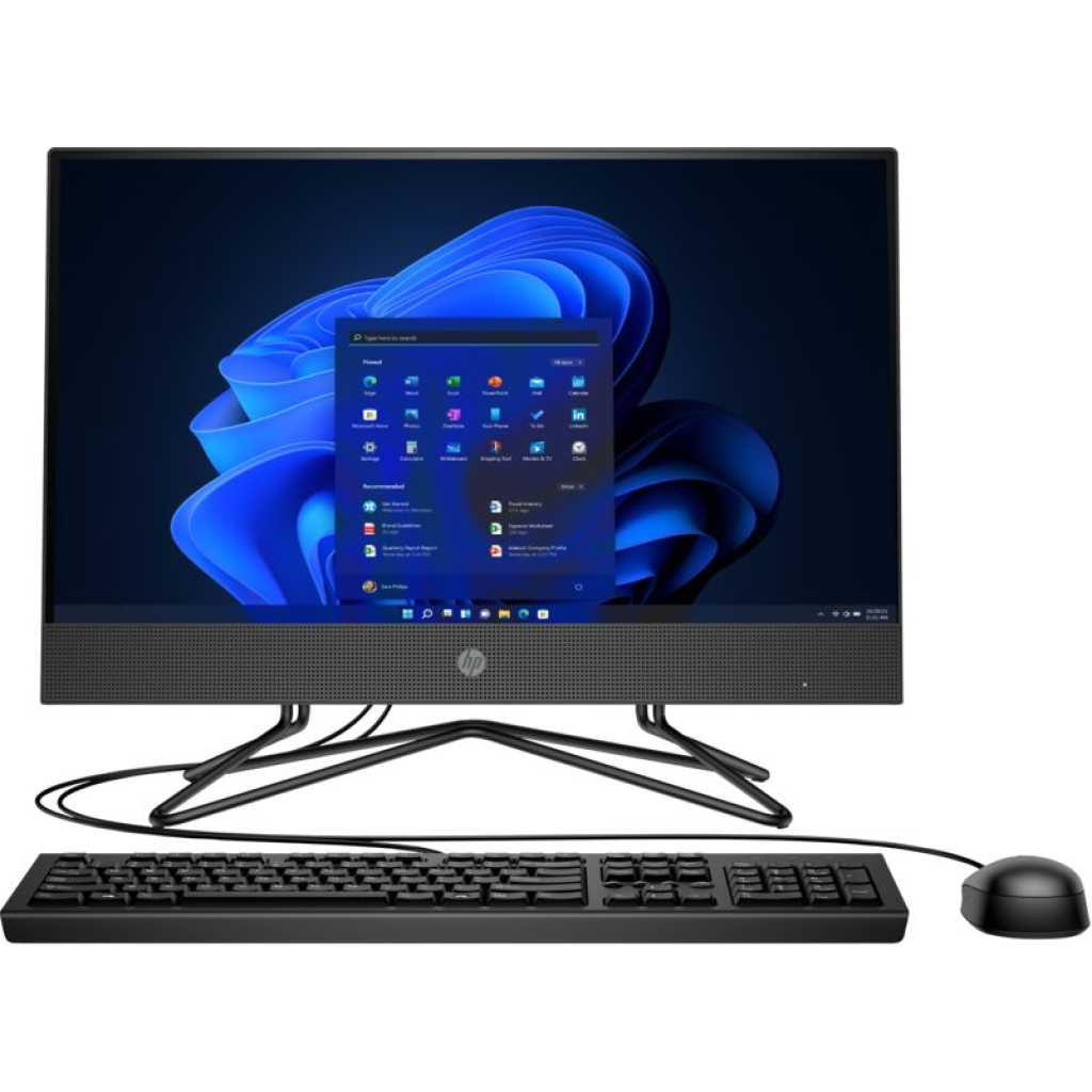 HP 200 G4 Pentium DC All-in-One Desktop (Pentium, 4GB, 1TB, 9US90EA) DOS 21.5 NT - Grey