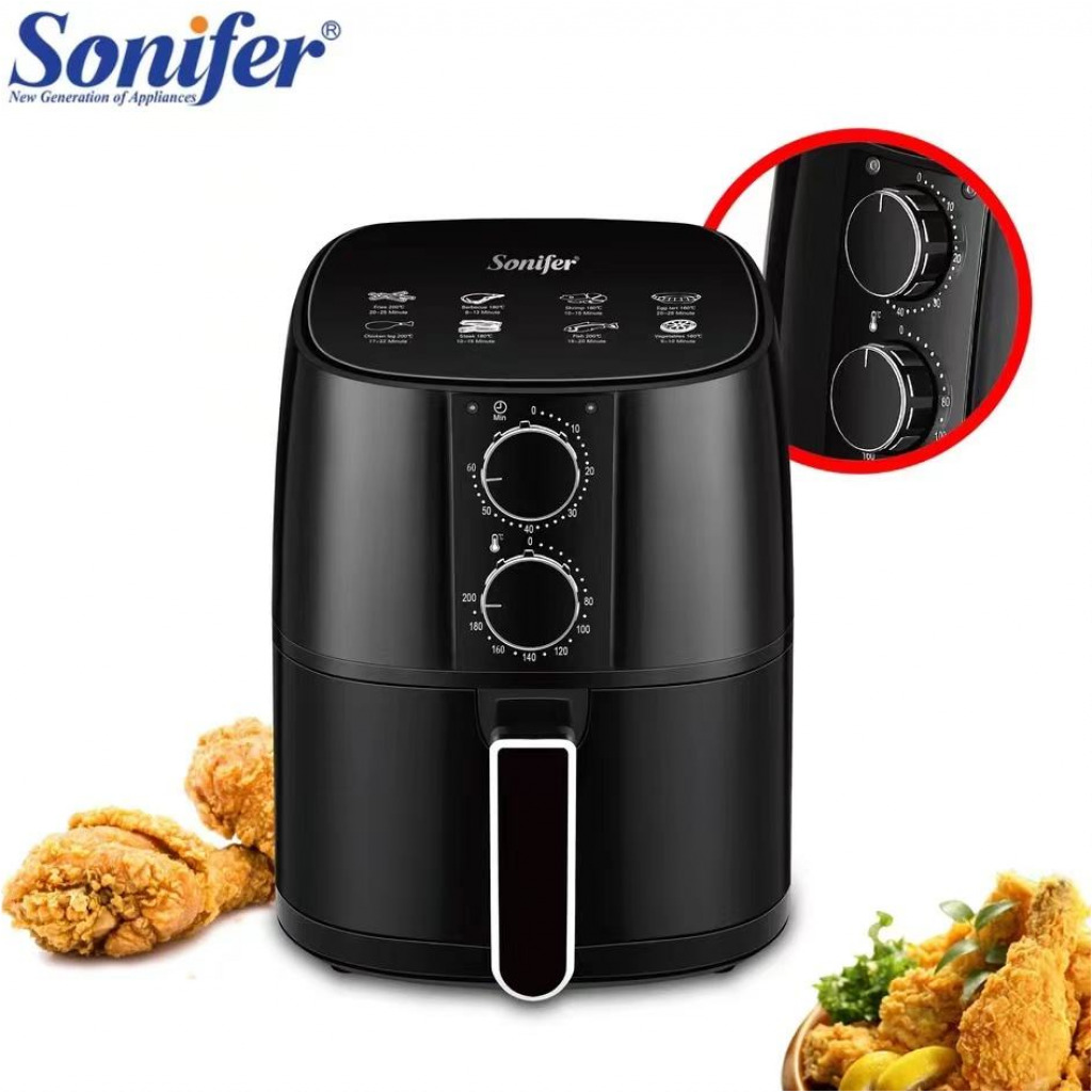 Sonifer 4.2 Litre Air Fryer Hot Electric Oven SF-1011, Black