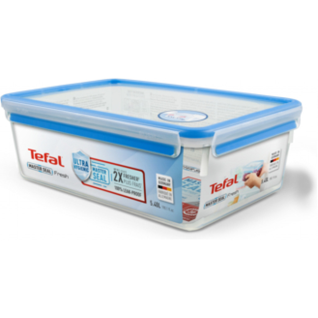 Tefal 5.5 L Plastic Food Storage Container, Rectangular K3022512 - Blue