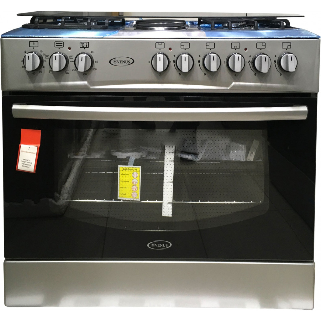 VENUS 90/60cms 4 Gas 2 Electric Plates Electric Oven & Grill + Gas Compartment VC9642