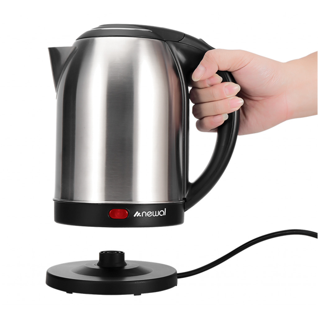 Newal NWL-2695 Cordless Stainless Steel Kettle 1.8L - Silver, Black