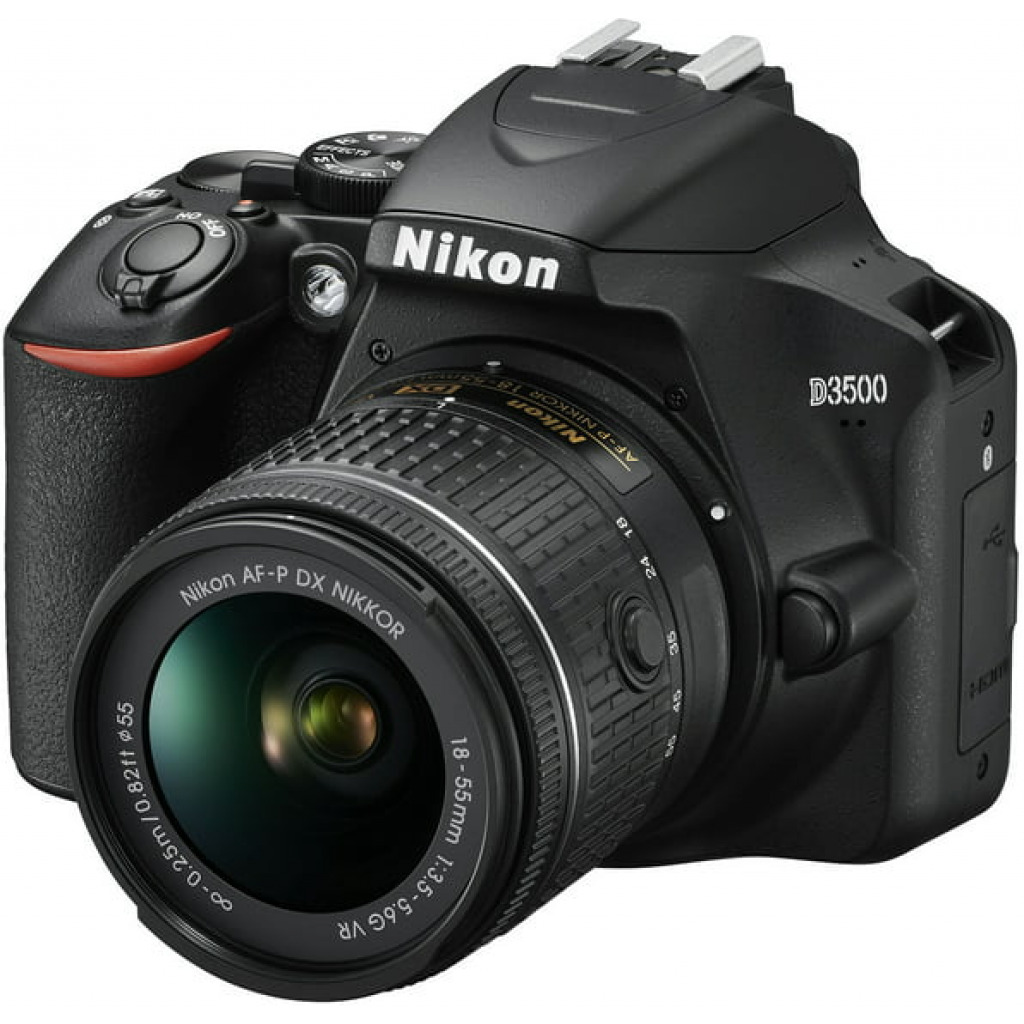 Nikon D3500 W/ AF-P DX Nikkor 18-55mm f/3.5-5.6G VR Digital Camera - Black