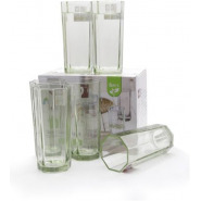 6 Pieces Of Water Juice Glasses Cups Drinkware -Green Bar Cocktail & Wine Glasses TilyExpress