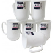 Luminarc 6 Pieces Of Tea Coffee Mug Cups-White Teacups TilyExpress 2